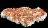 Ruby Red Vanadinite Crystals on Pink Barite - Morocco #82381-1